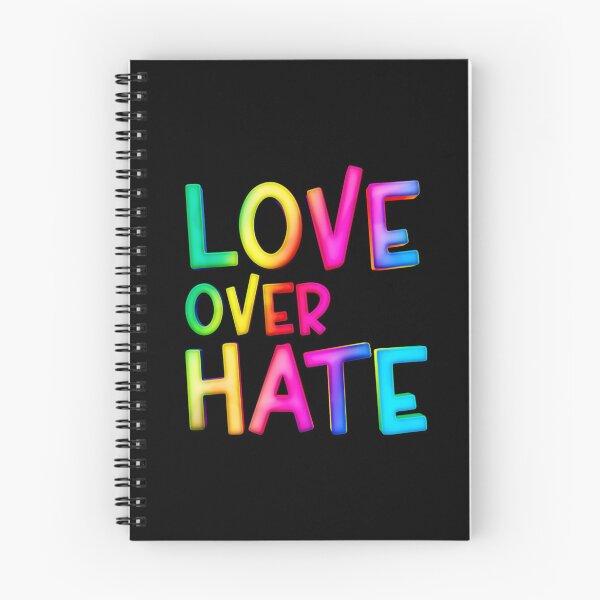 Item preview, Love Over Hate Rainbow Gradient Sans Serif Typography Inspirational Quote designed and sold by Cawaiico.