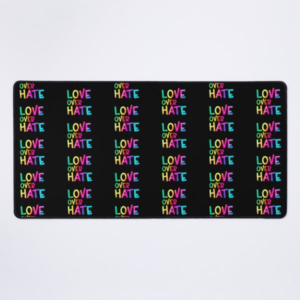 Item preview, Love Over Hate Rainbow Gradient Sans Serif Typography Inspirational Quote designed and sold by Cawaiico.