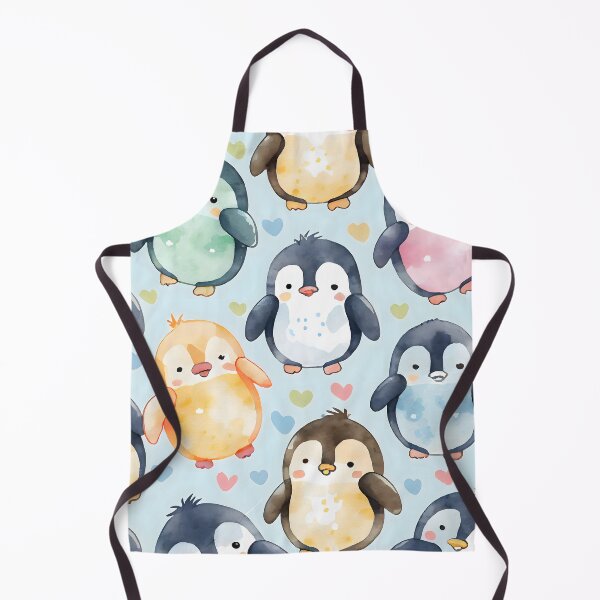 Item preview, Cute Kawaii Penguin Pattern Happy Pastel Colors designed and sold by ClairesPatterns.