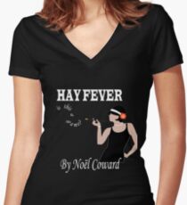 Is this a game? Hay Fever inspired design Women's Fitted V-Neck T-Shirt