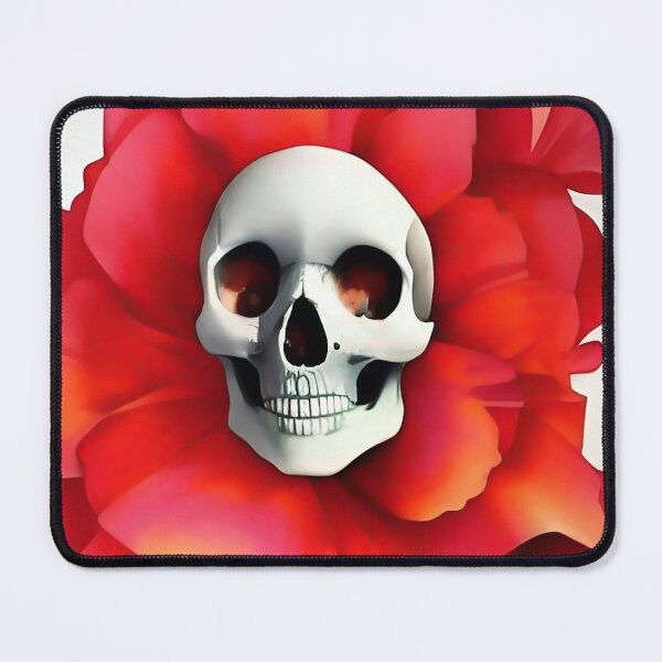 Item preview, Cool skull and pretty poppies designed and sold by ZiolaRosa.