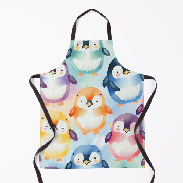 Item preview, Cute Kawaii Penguin Pattern Multi Colored Happy Pastel Colors designed and sold by ClairesPatterns.