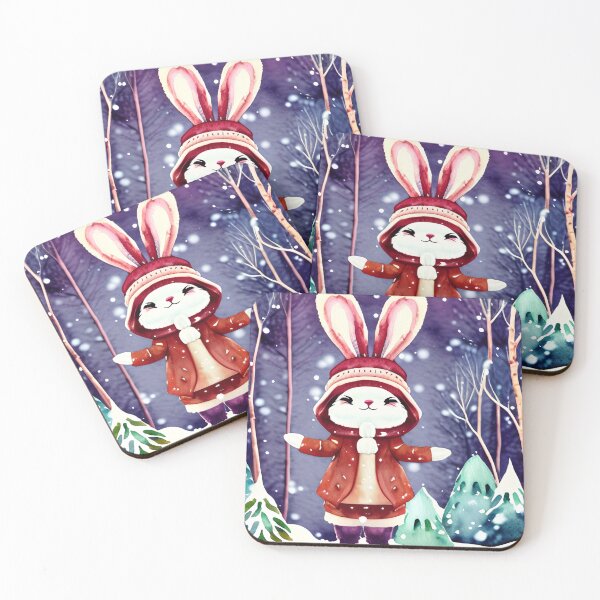 Item preview, Kawaii chibi bunny in the magic forrest designed and sold by i-cottagedesign.