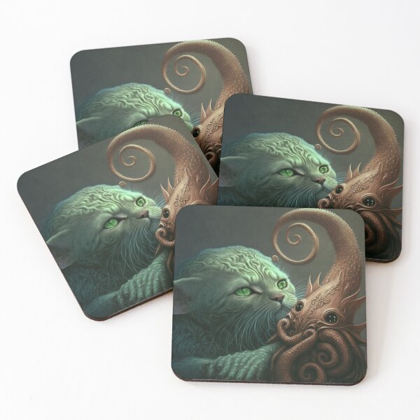Item preview, Green Kitty & Spawn of The Elder God designed and sold by masukomi.