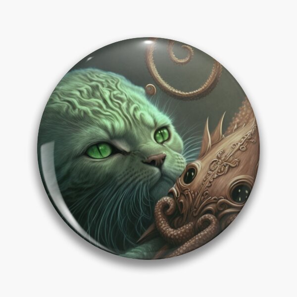 Item preview, Green Kitty & Spawn of The Elder God designed and sold by masukomi.