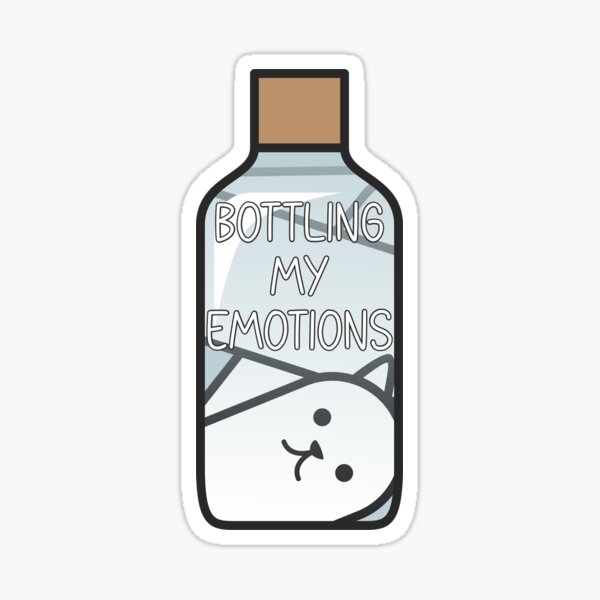 "Bottled Emotions" Sticker for Sale by fnarfle Redbubble