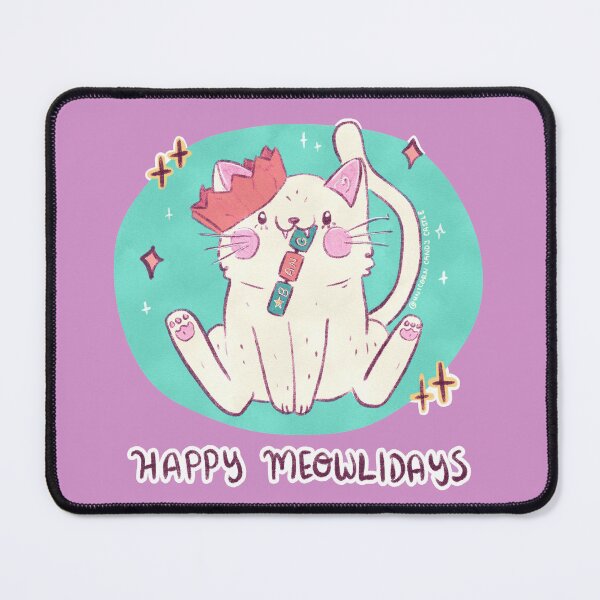Item preview, Happy Meowlidays - Cute British Christmas Holiday Cat Pun designed and sold by UnicornCandyCas.