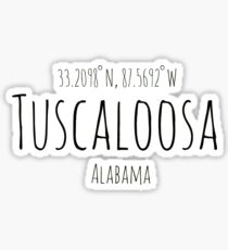 Tuscaloosa, AL Coordinates Sticker