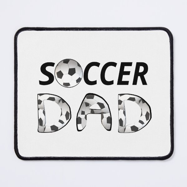 Item preview, Soccer Dad. Soccer Ball and Black and White Soccer Patterned Letters. (White Background) designed and sold by ArtByLM.