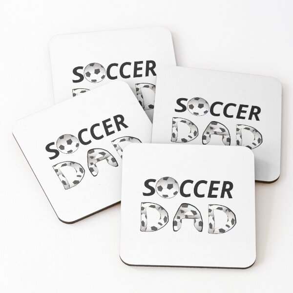 Item preview, Soccer Dad. Soccer Ball and Black and White Soccer Patterned Letters. (White Background) designed and sold by ArtByLM.