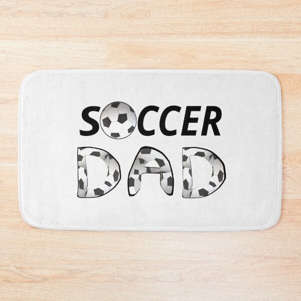Item preview, Soccer Dad. Soccer Ball and Black and White Soccer Patterned Letters. (White Background) designed and sold by ArtByLM.
