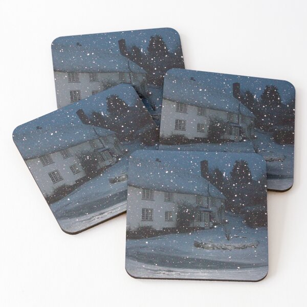 Item preview, Lyalls Cottage in the winter, Devonshire  designed and sold by Kasia B. Turajczyk.