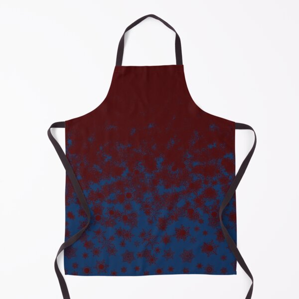 Item preview, Blizzard - Maroon snowflakes on a blue background designed and sold by illustratious.