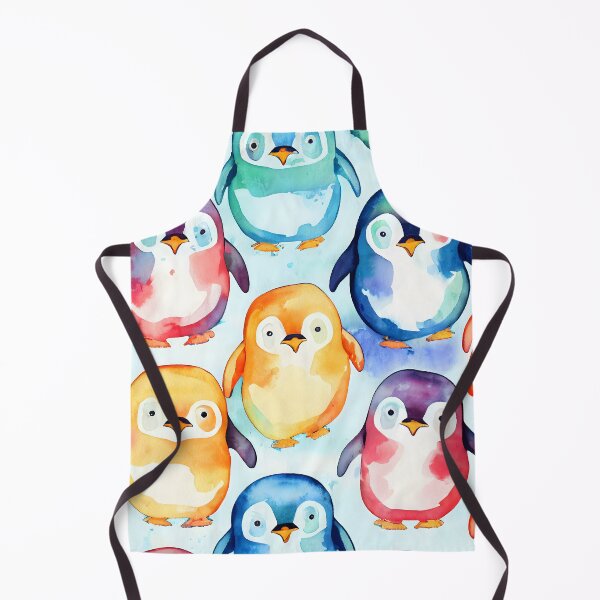 Item preview, Cute Kawaii Penguin Pattern Bright and Happy Uplifting Pastel Colors designed and sold by ClairesPatterns.