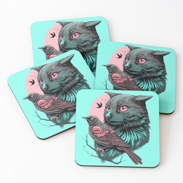 Item preview, Cat and bird designed and sold by jordygraph.