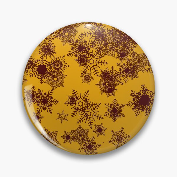 Item preview, Blizzard - Maroon snowflakes on a yellow background designed and sold by illustratious.