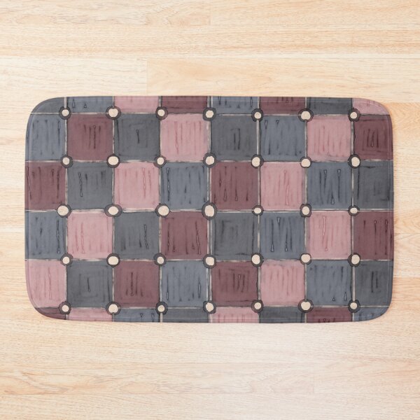 Item preview, Inky Pink and Gray Squares  designed and sold by TanglePatch.