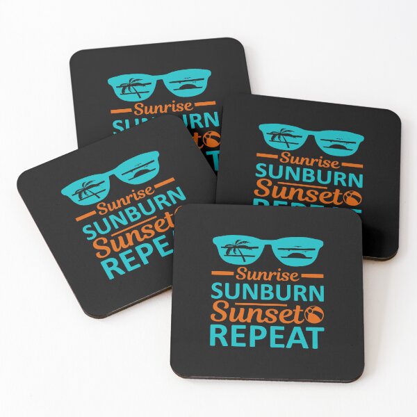 Item preview, summer, beach, vacation sunrise sunburn sunset repeat, sunrise sunburn sunset repeat, vacation, souvenir, tropical designed and sold by RedArtsDesign.