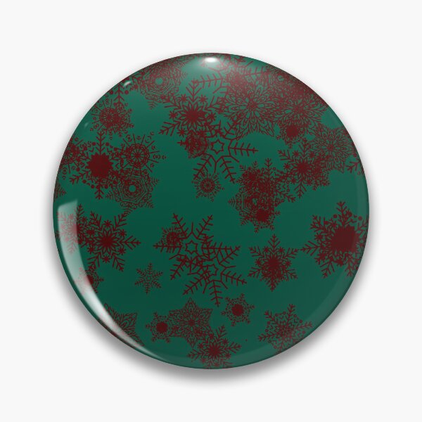 Item preview, Blizzard - Maroon snowflakes on a green background designed and sold by illustratious.