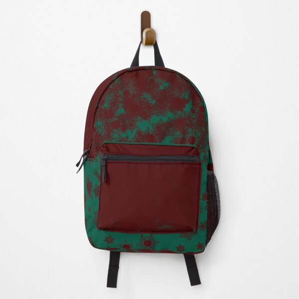 Item preview, Blizzard - Maroon snowflakes on a green background designed and sold by illustratious.