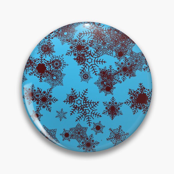 Item preview, Blizzard - Maroon snowflakes on an icy blue background designed and sold by illustratious.