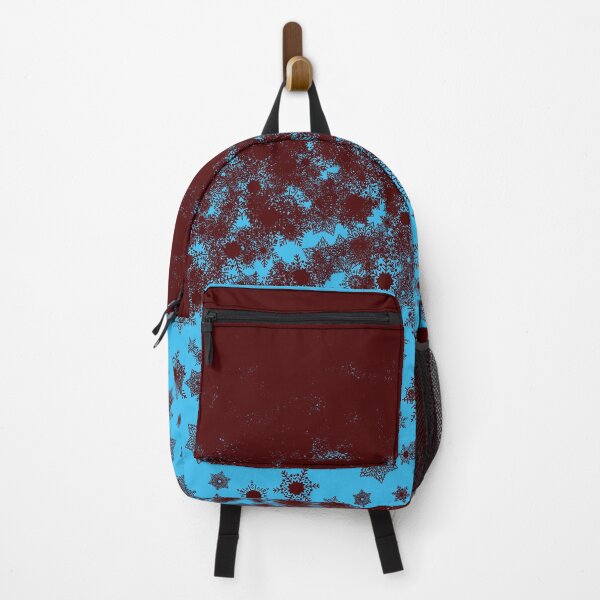 Item preview, Blizzard - Maroon snowflakes on an icy blue background designed and sold by illustratious.