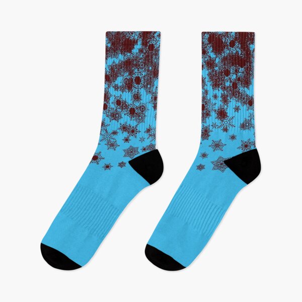 Item preview, Blizzard - Maroon snowflakes on an icy blue background designed and sold by illustratious.