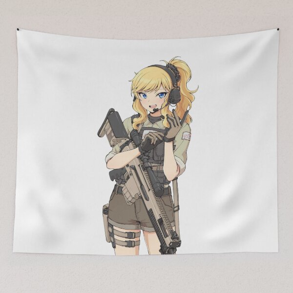 Item preview, Military Anime Girl designed and sold by kittiescuties.