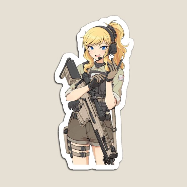 Artikel-Vorschau von Militärisches Anime-Mädchen, designt und verkauft von kittiescuties.