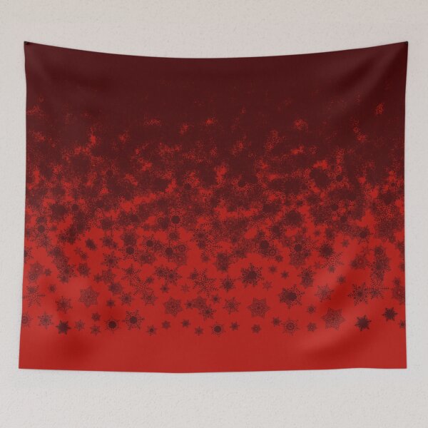 Item preview, Blizzard - Maroon snowflakes on a red background designed and sold by illustratious.