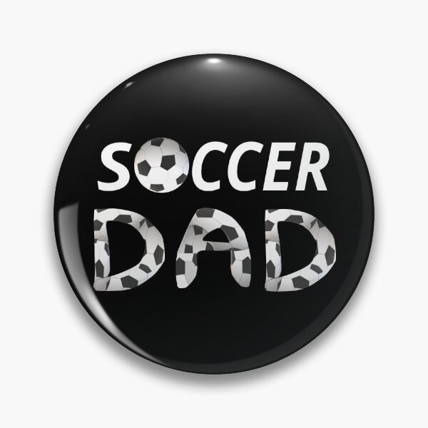 Item preview, Soccer Dad. Soccer Ball and Black and White Soccer Patterned Letters. (Black Background) designed and sold by ArtByLM.
