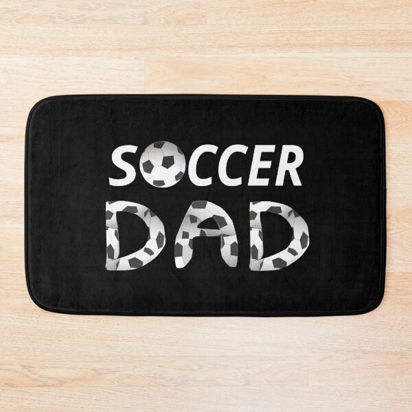Item preview, Soccer Dad. Soccer Ball and Black and White Soccer Patterned Letters. (Black Background) designed and sold by ArtByLM.