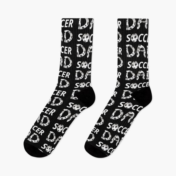 Item preview, Soccer Dad. Soccer Ball and Black and White Soccer Patterned Letters. (Black Background) designed and sold by ArtByLM.