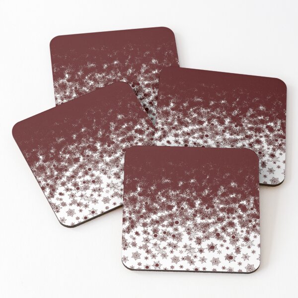 Item preview, Blizzard - Maroon snowflakes designed and sold by illustratious.