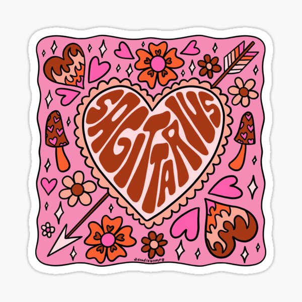 Item preview, Sagittarius Heart designed and sold by doodlebymeg.