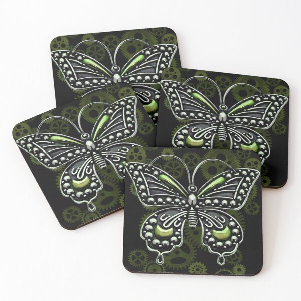 Item preview, Steampunk gears and butterfly designed and sold by Gothic Fantasy.