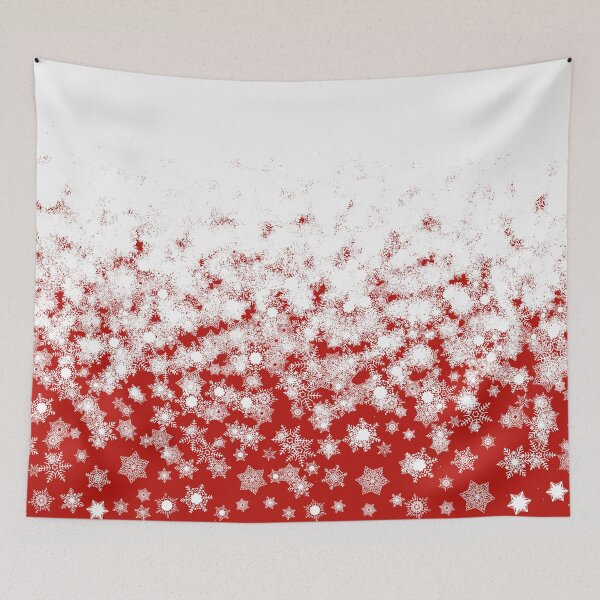 Item preview, Blizzard - Snowflakes on an red background designed and sold by illustratious.