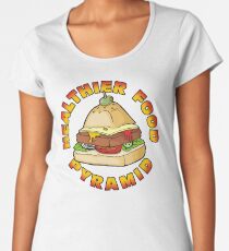 Healthier Food Pyramid Women's Premium T-Shirt