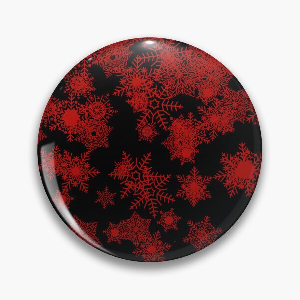 Item preview, Blizzard - Red snowflakes on a black background designed and sold by illustratious.