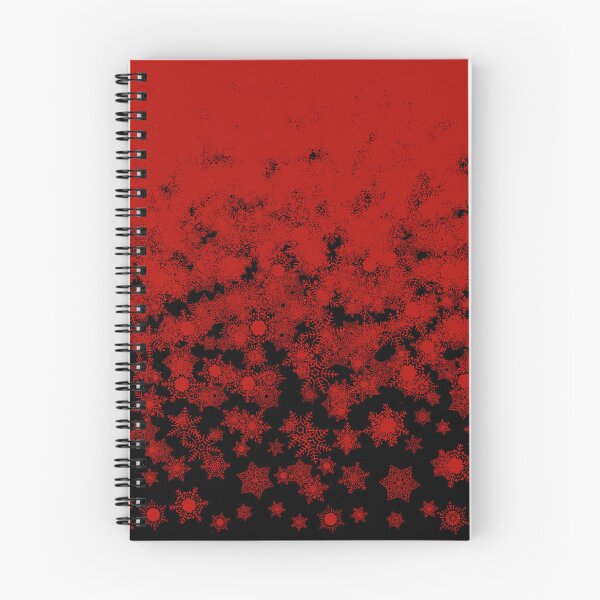 Item preview, Blizzard - Red snowflakes on a black background designed and sold by illustratious.