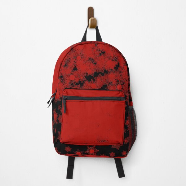 Item preview, Blizzard - Red snowflakes on a black background designed and sold by illustratious.