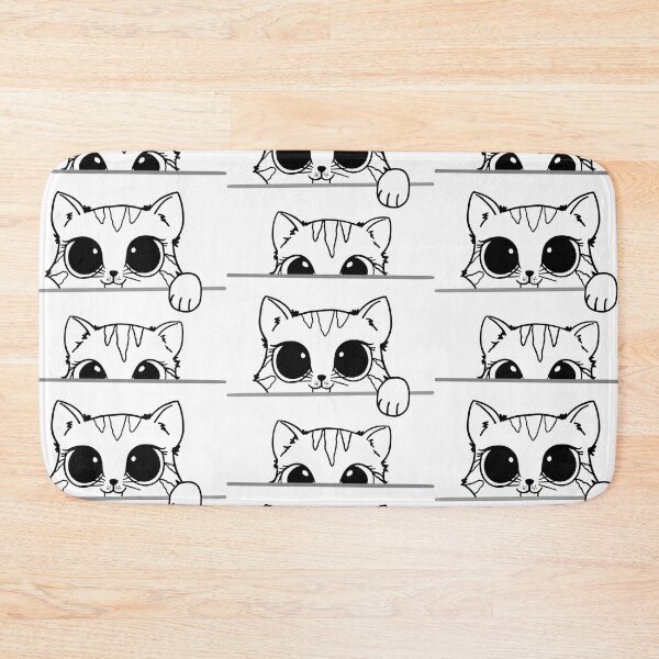 Item preview, A cute kitten peeking out on the table designed and sold by The-Blue-Feline.