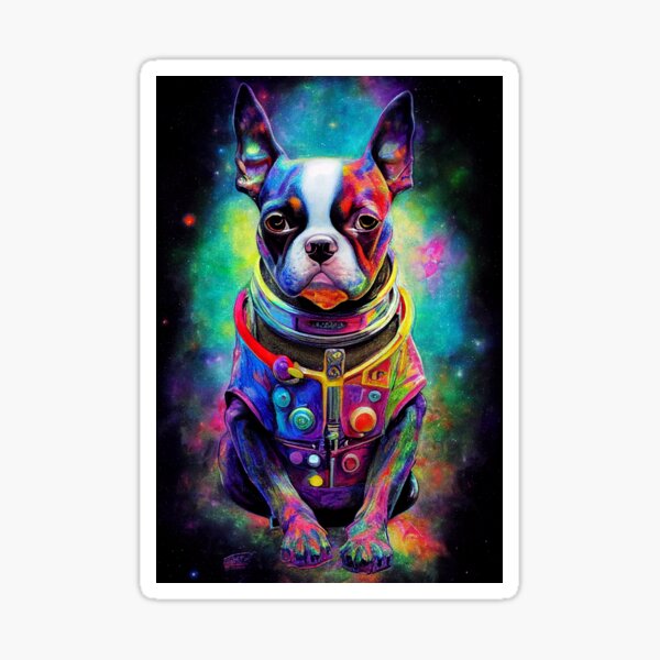 Item preview, Astronaut Boston Terrier Puppy Nr. 7 designed and sold by thesupremewiz.