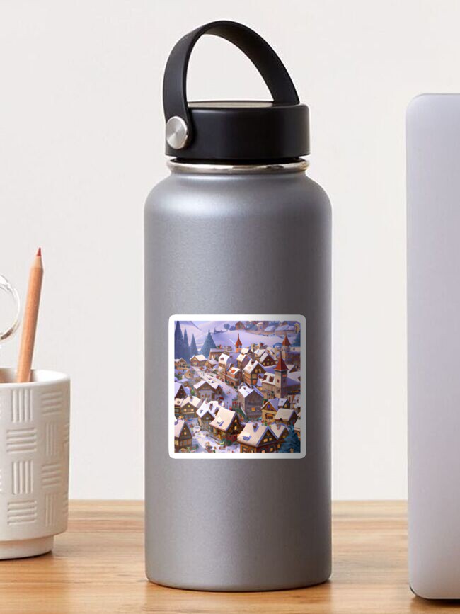 Premium AI Image  A thermos flask with hot chocolate on a mountain  background