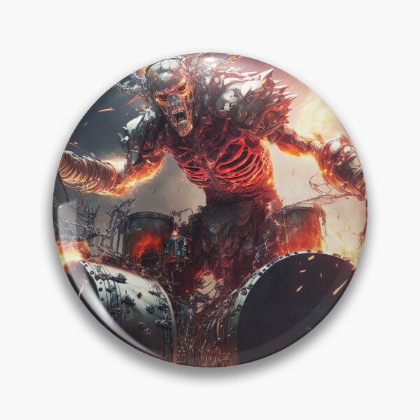 Item preview, Epic heavy metal rock drummer warlord designed and sold by Vela Barrera.