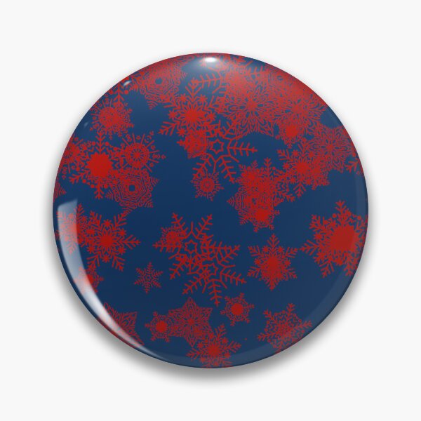 Item preview, Blizzard - Red snowflakes on a blue background designed and sold by illustratious.