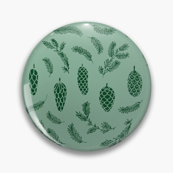 Item preview, Dark Green Pinecone Pattern on Light Green designed and sold by Melissa Mielke.