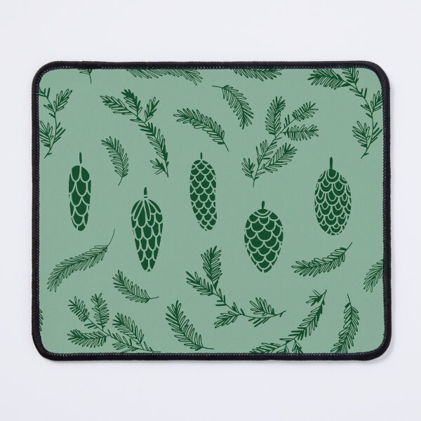 Item preview, Dark Green Pinecone Pattern on Light Green designed and sold by Melissa Mielke.