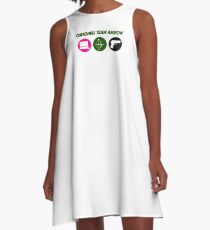 Original Team Arrow - Colorful Symbols - Weapons A-Line Dress