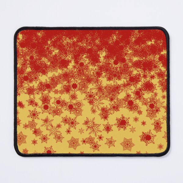 Item preview, Blizzard - Red snowflakes on a golden background designed and sold by illustratious.